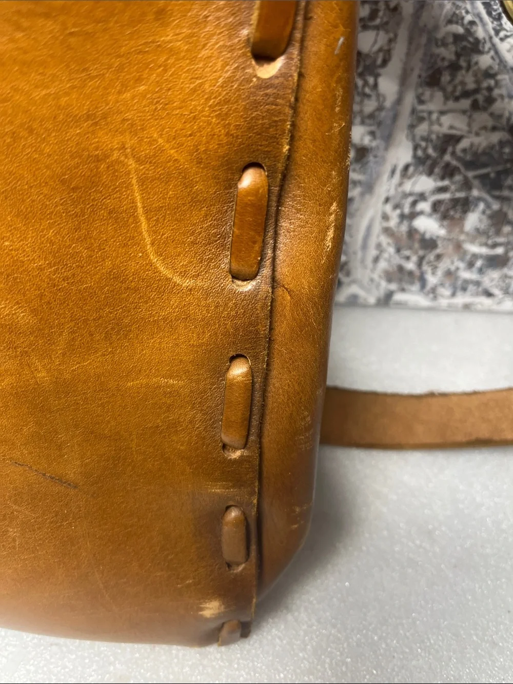 Vintage Leather Handmade Messenger Bag